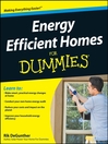 Energy Efficient Homes For Dummies® (eBook)